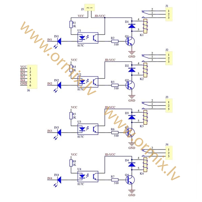 Relay module x4